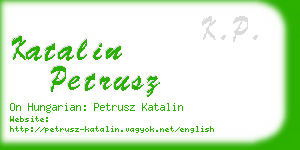 katalin petrusz business card